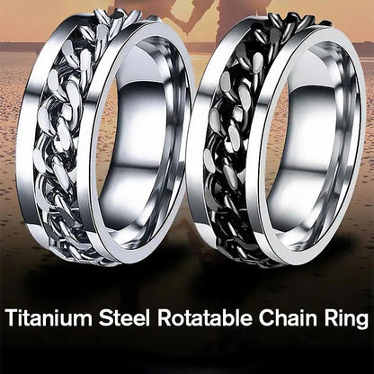 Titanium Steel Spinner Chain Ring with Bottle Opener