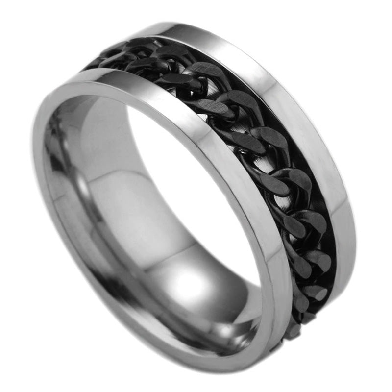 Titanium Steel Spinner Chain Ring with Bottle Opener