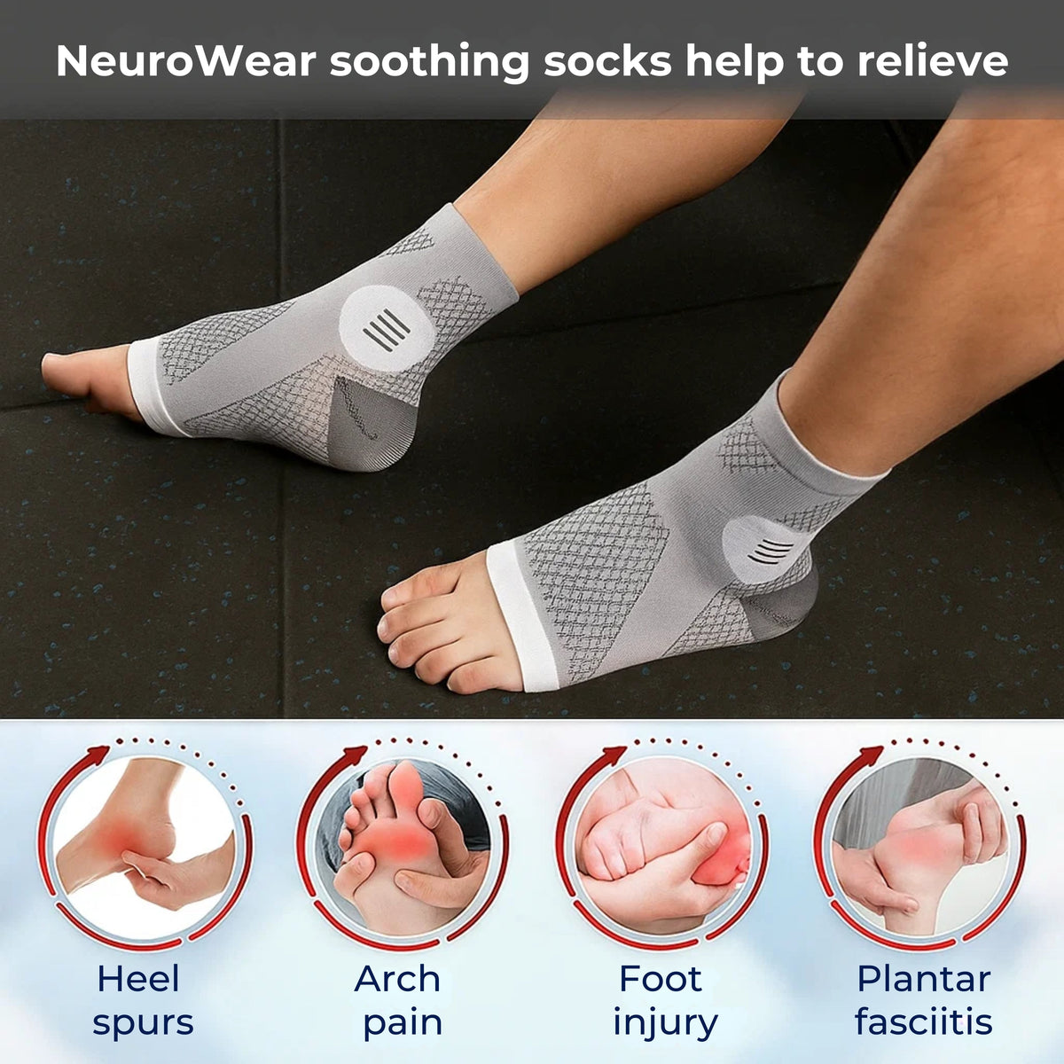Toeless Compression Socks 20 to 31 mmHg Breathable Foot Support