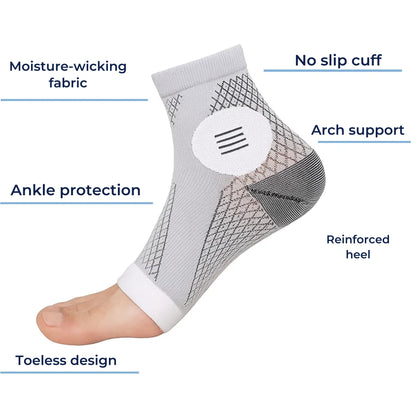 Toeless Compression Socks 20 to 31 mmHg Breathable Foot Support