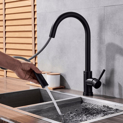 Touchless Pull Out Kitchen Faucet with Sensor and Flexible Spray Head