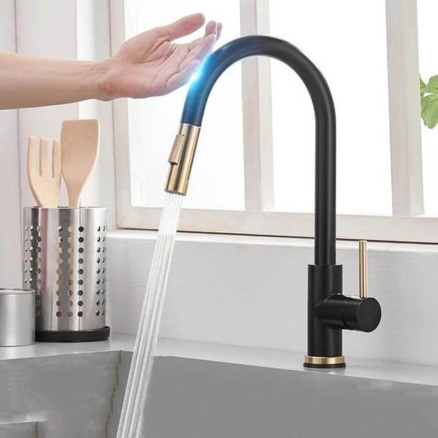 Touchless Pull Out Kitchen Faucet with Sensor and Flexible Spray Head