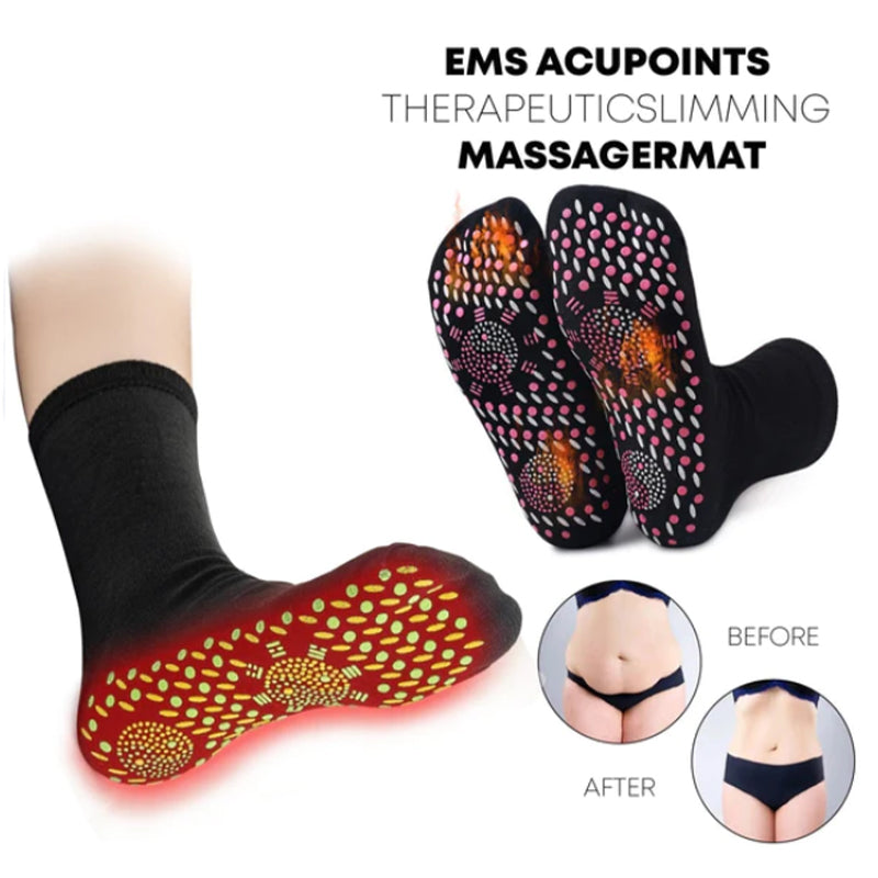 Tourmaline Self Heating Acupressure Wellness Socks