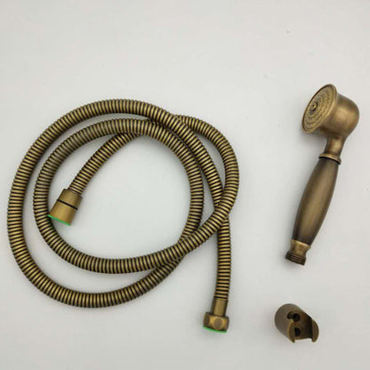 Traditional Handheld Shower Head with Hose Wall Mounted Metal Shower Head