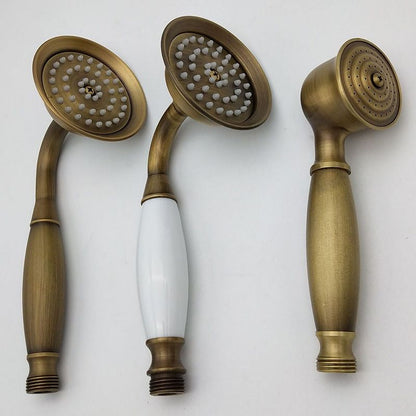 Traditional Handheld Shower Head with Hose Wall Mounted Metal Shower Head