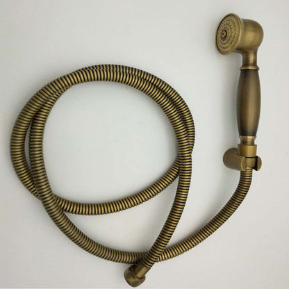 Traditional Handheld Shower Head with Hose Wall Mounted Metal Shower Head