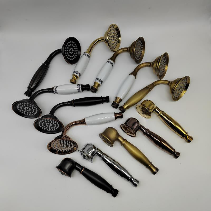 Traditional Handheld Shower Head with Hose Wall Mounted Metal Shower Head