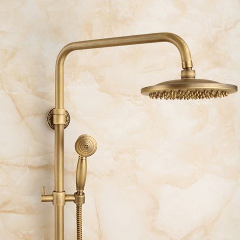 Traditional Handheld Shower Head with Hose Wall Mounted Metal Shower Head