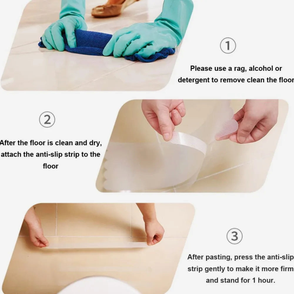 Transparent Non Slip Safety Grip Strips