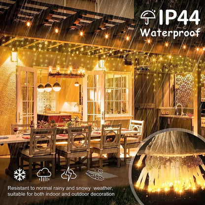 Twinkling Icicle LED String Lights Connectable Indoor Outdoor Holiday Decor