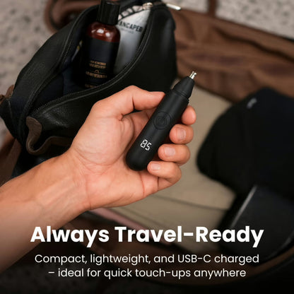USB C Rechargeable Nose and Ear Hair Trimmer with Waterproof Head