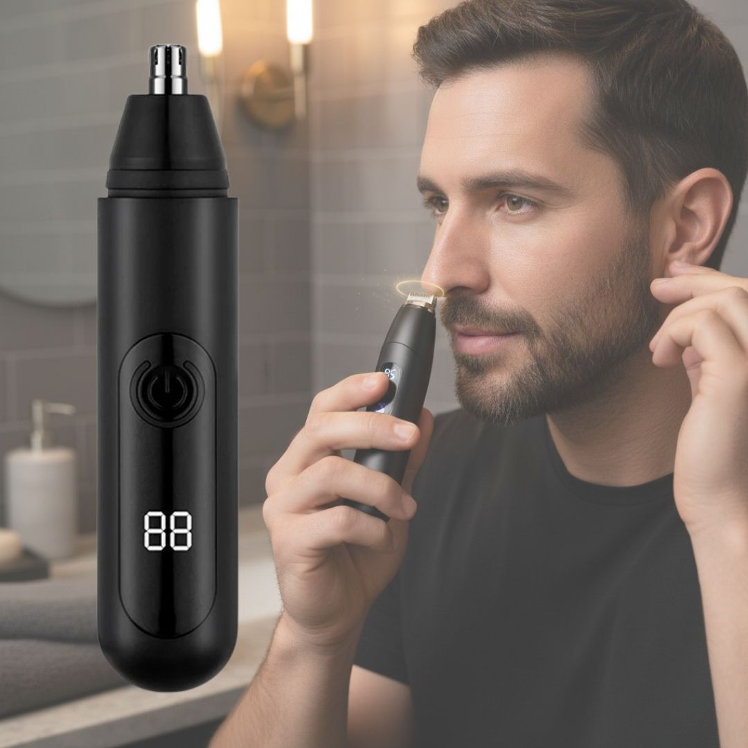 USB C Rechargeable Nose and Ear Hair Trimmer with Waterproof Head