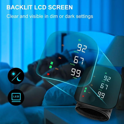 USB C Rechargeable Wrist Blood Pressure Monitor