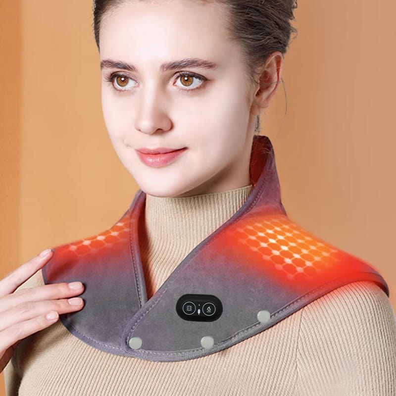 USB Heated Neck and Shoulder Wrap with Vibration