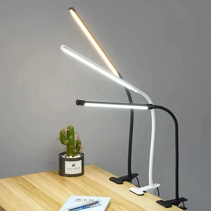 USB LED Clamp Desk Lamp with Flexible Gooseneck