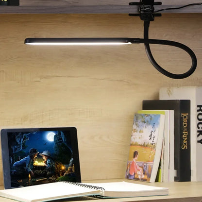 USB LED Clamp Desk Lamp with Flexible Gooseneck