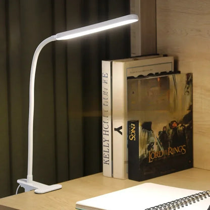 USB LED Clamp Desk Lamp with Flexible Gooseneck