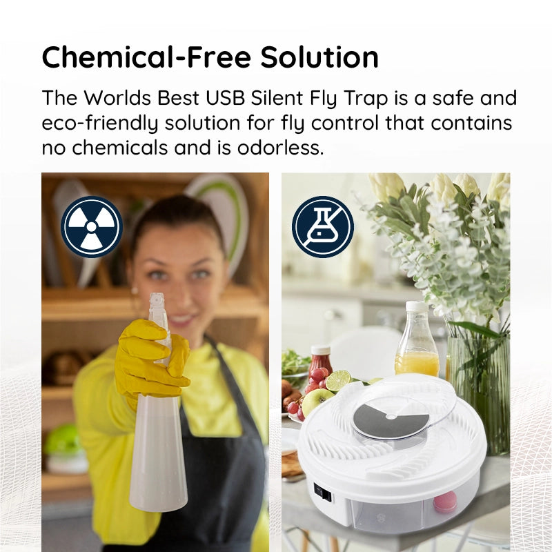 USB Powered Silent Fly Trap Indoor Insect Catcher
