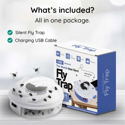 USB Powered Silent Fly Trap Indoor Insect Catcher