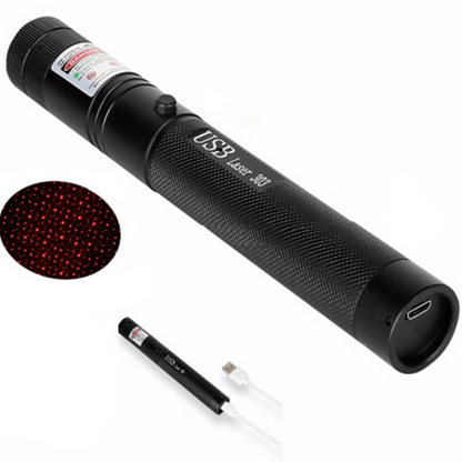USB Rechargeable Adjustable Aluminum Laser Pointer