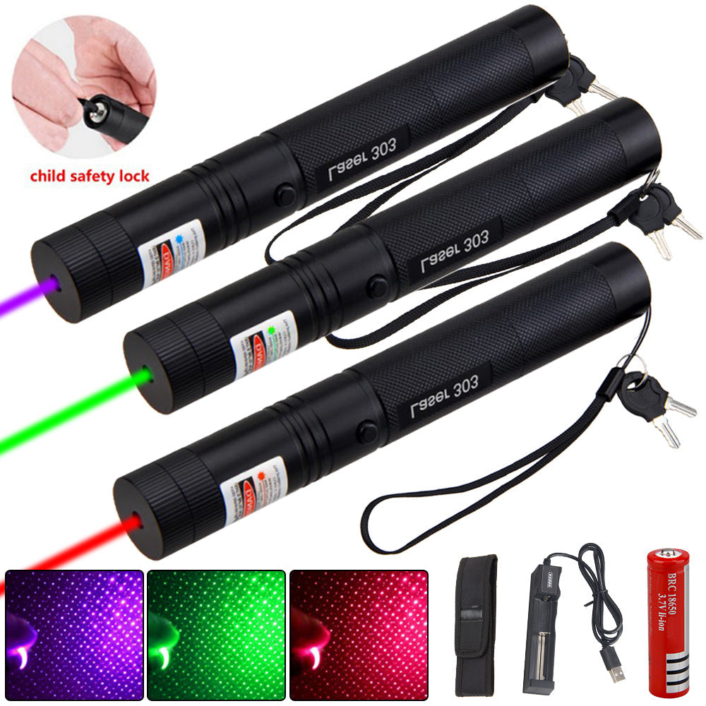 USB Rechargeable Adjustable Aluminum Laser Pointer