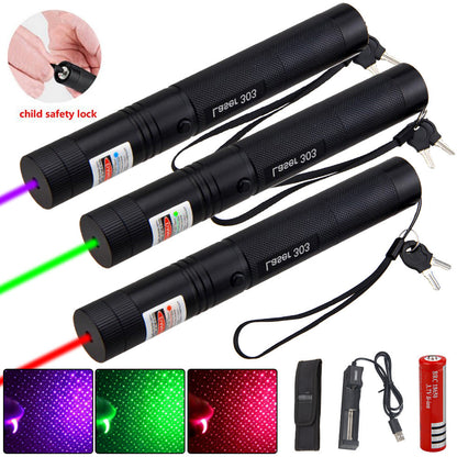 USB Rechargeable Adjustable Aluminum Laser Pointer