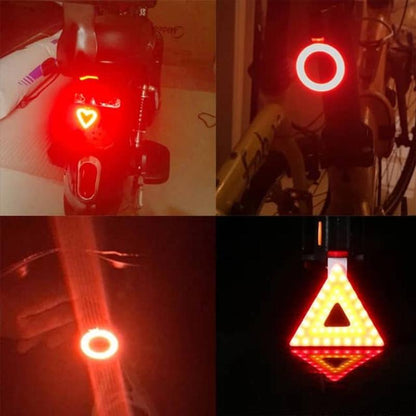 USB Rechargeable Bicycle Tail Light with 5 Lighting Modes