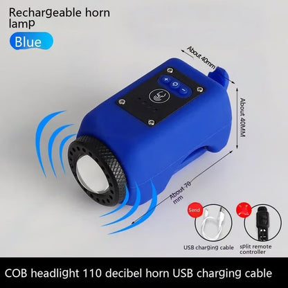 USB Rechargeable Bike Light and Electronic Horn