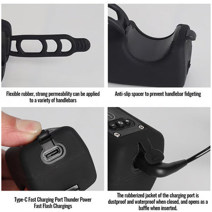 USB Rechargeable Bike Light and Electronic Horn