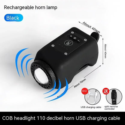 USB Rechargeable Bike Light and Electronic Horn