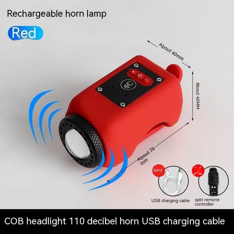 USB Rechargeable Bike Light and Electronic Horn