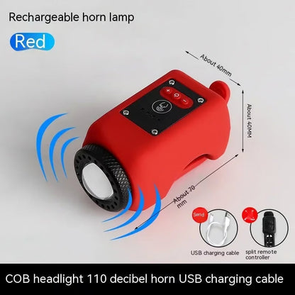 USB Rechargeable Bike Light and Electronic Horn