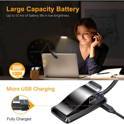 USB Rechargeable Clip-On Reading Light with 9 LEDs