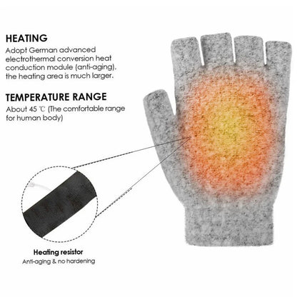 USB Rechargeable Heated Winter Gloves Adjustable Warmth