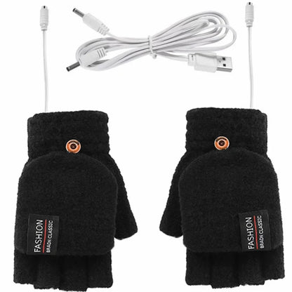USB Rechargeable Heated Winter Gloves Adjustable Warmth
