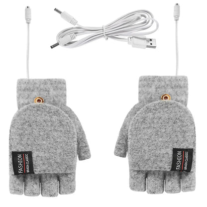 USB Rechargeable Heated Winter Gloves Adjustable Warmth