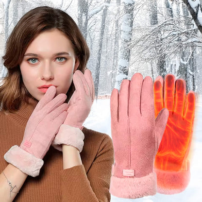 USB Rechargeable Heated Winter Gloves for Women with Touchscreen Protection