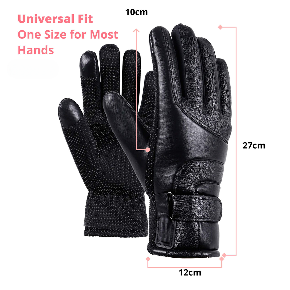 USB Rechargeable Heated Winter Gloves for Women with Touchscreen Protection