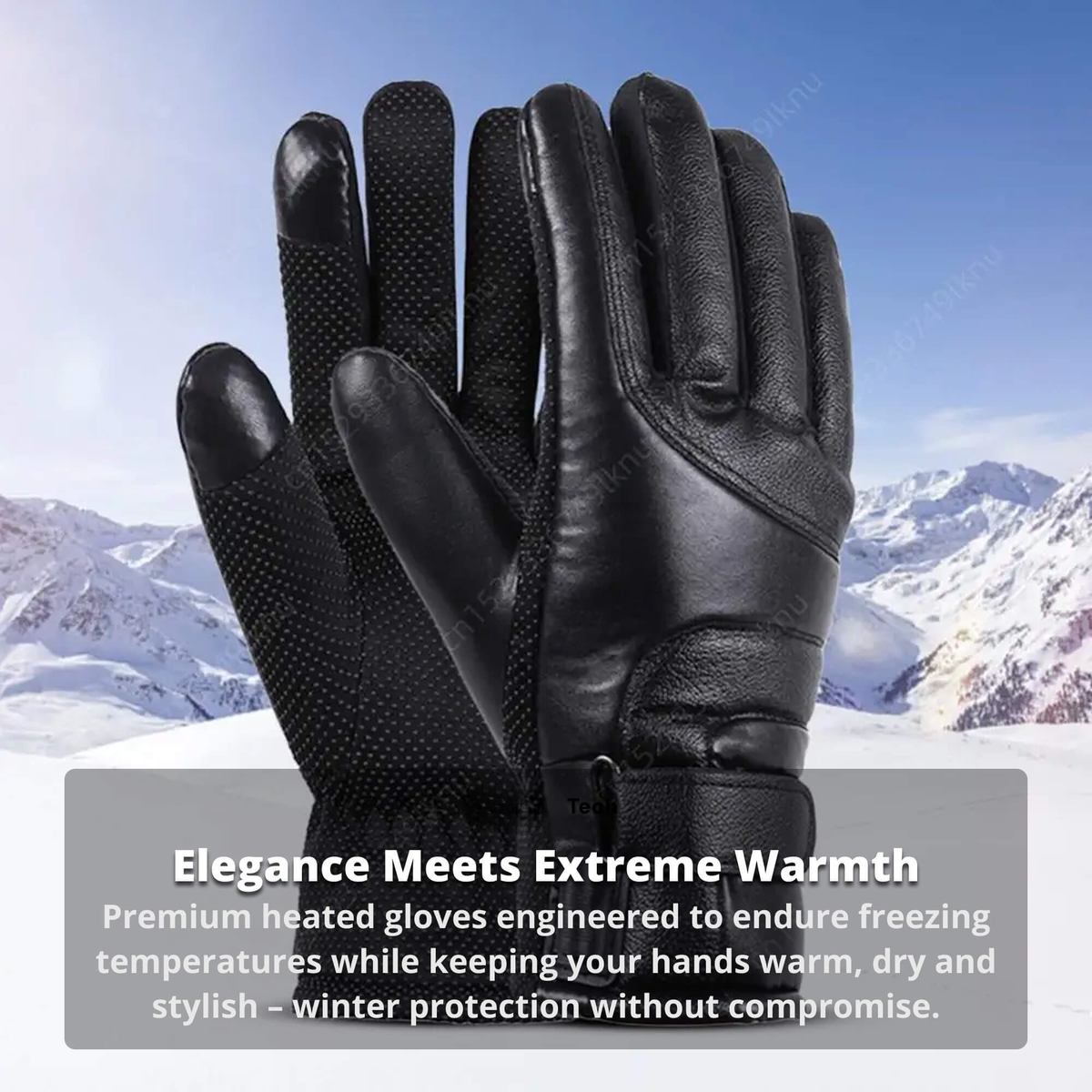 USB Rechargeable Heated Winter Gloves for Women with Touchscreen Protection
