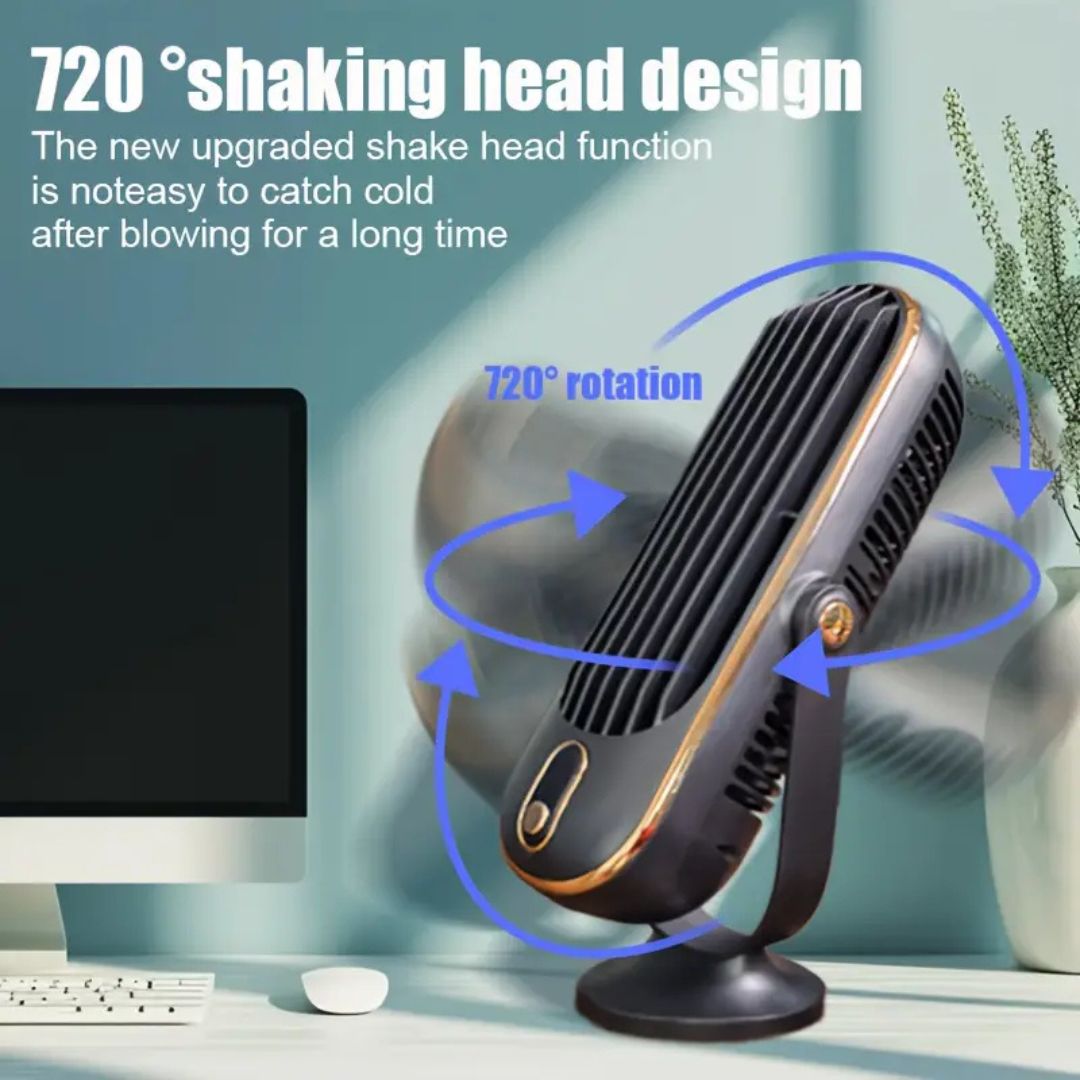 USB Rechargeable Ultra Quiet Desktop Cooling Fan