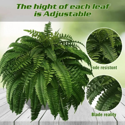 UV Resistant Artificial Boston Fern Hanging Greenery