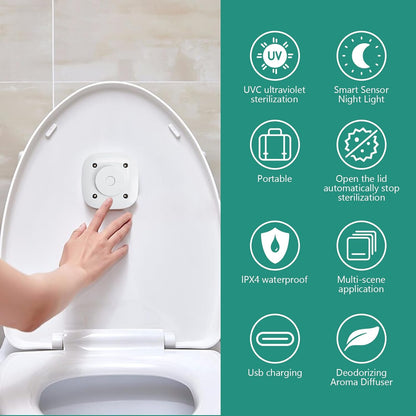 UV Toilet Sterilization Lamp Automatic Bathroom Sanitizer