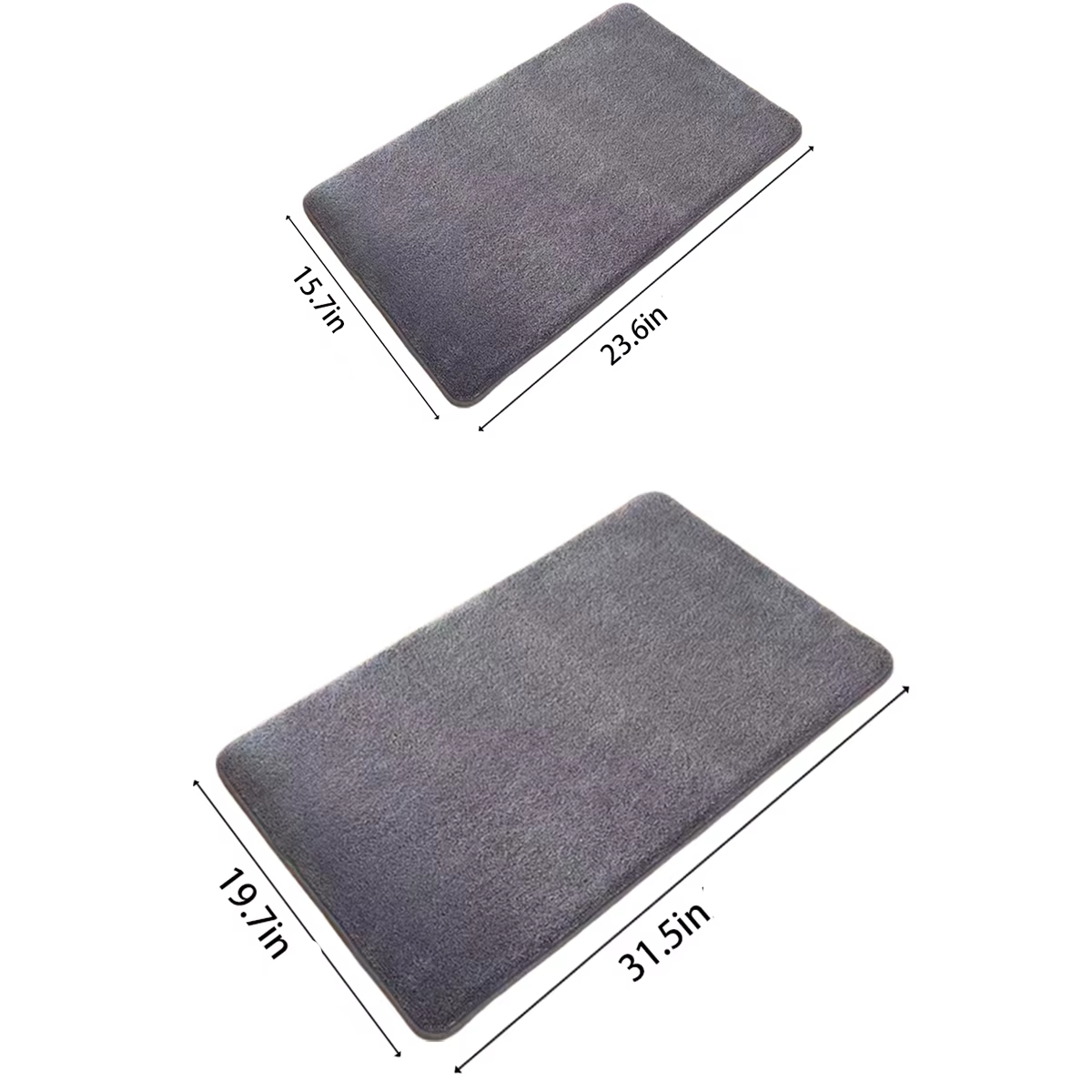 Ultra Absorbent Coral Velvet Anti Slip Bath Mat Machine Washable