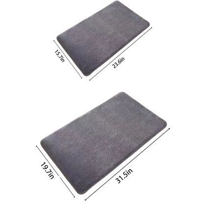 Ultra Absorbent Coral Velvet Anti Slip Bath Mat Machine Washable