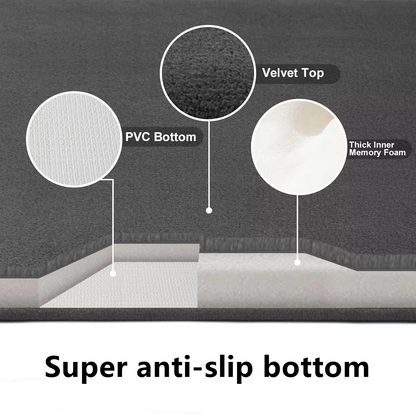 Ultra Absorbent Coral Velvet Anti Slip Bath Mat Machine Washable