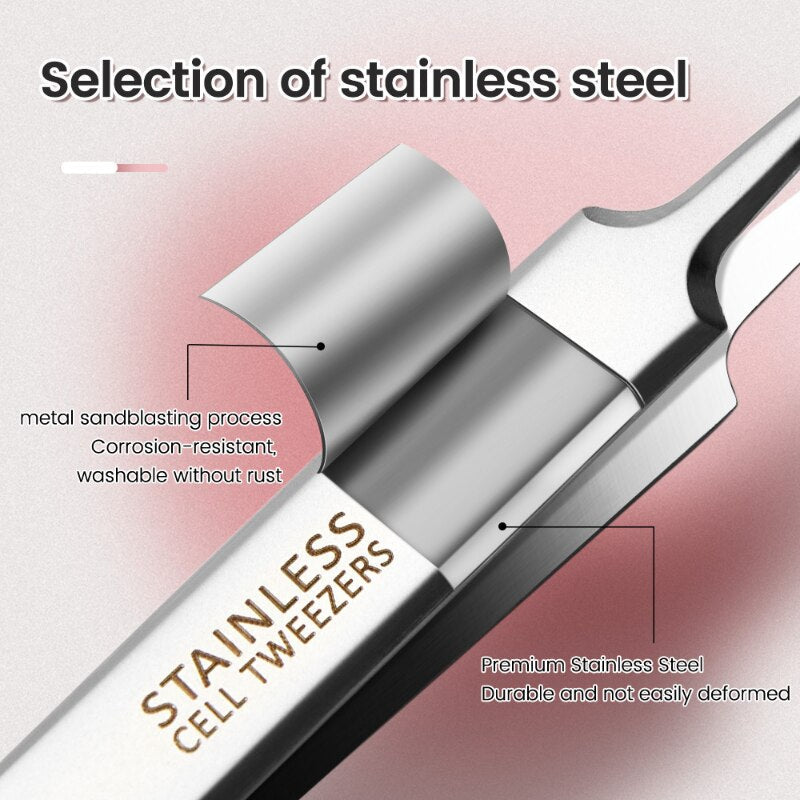 Ultra Fine Stainless Steel Blackhead Removal Tweezers