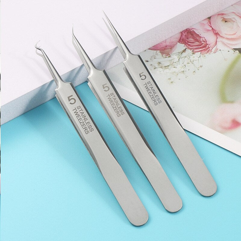 Ultra Fine Stainless Steel Blackhead Removal Tweezers