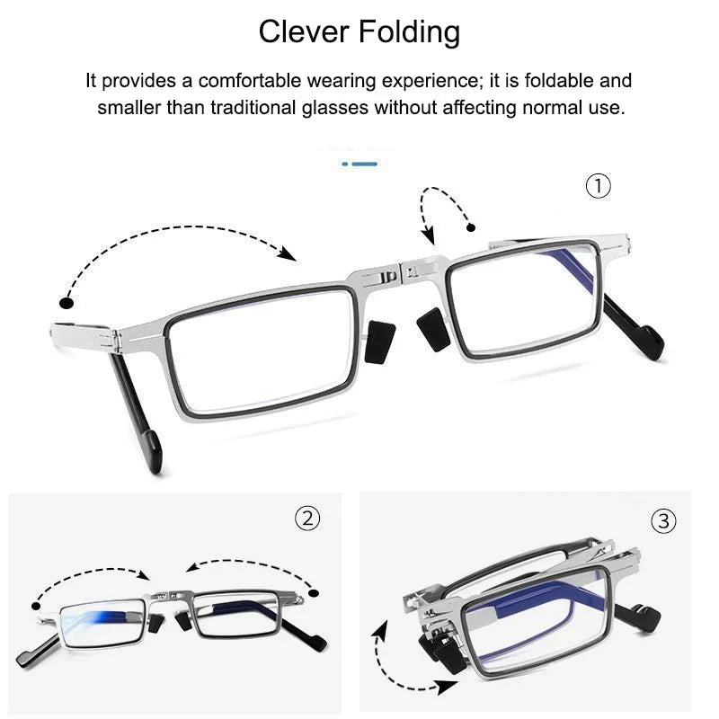 Ultra Lightweight Foldable Reading Glasses with Blue Light Filter