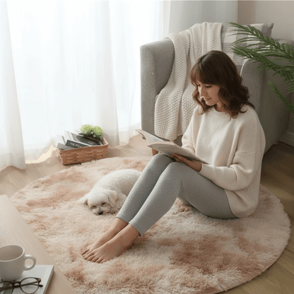 Ultra Soft Round Plush Rug for Bedroom Living Room and Nursery