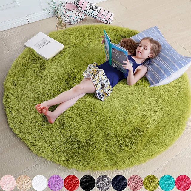 Ultra Soft Round Plush Rug for Bedroom Living Room and Nursery